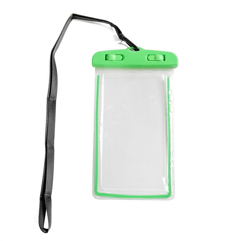 Sac de téléphone portable lumineux scellé plage transparente Couverture imperméable