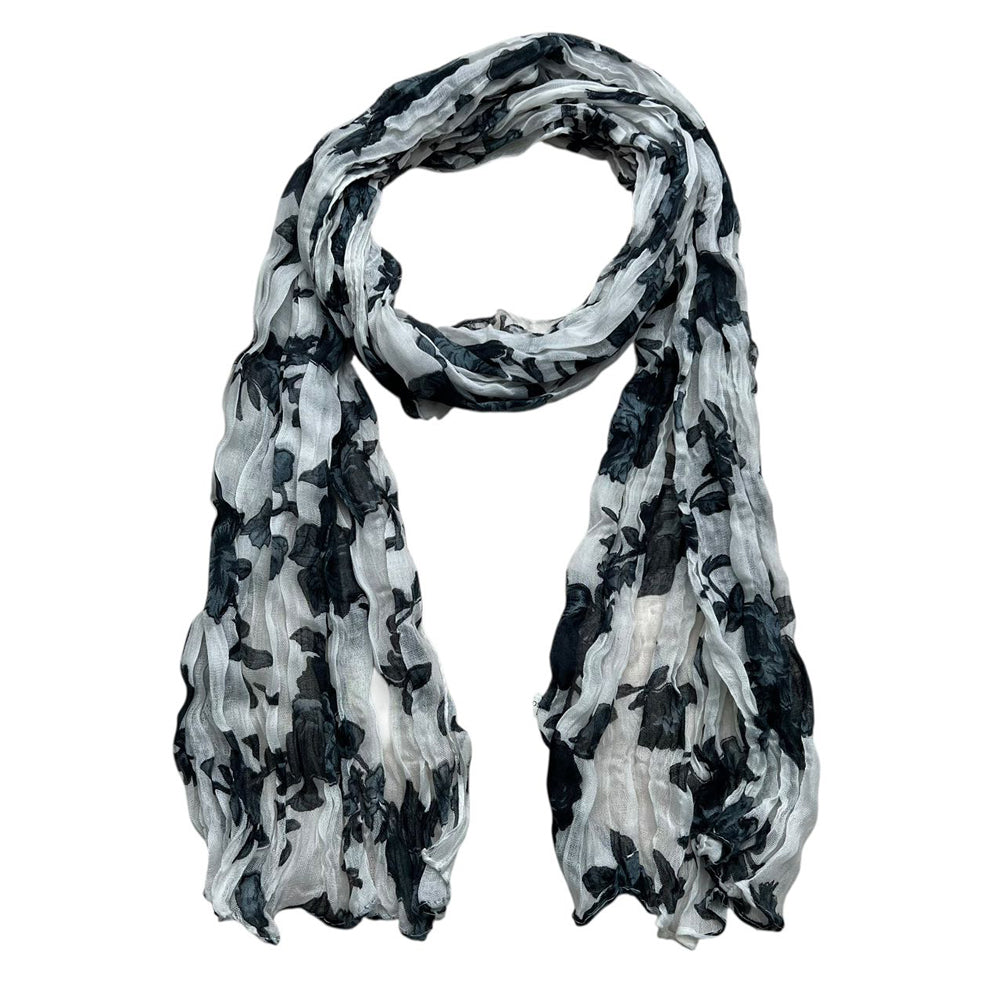 Écharpe texturée texturée 2pcs noir blanc
