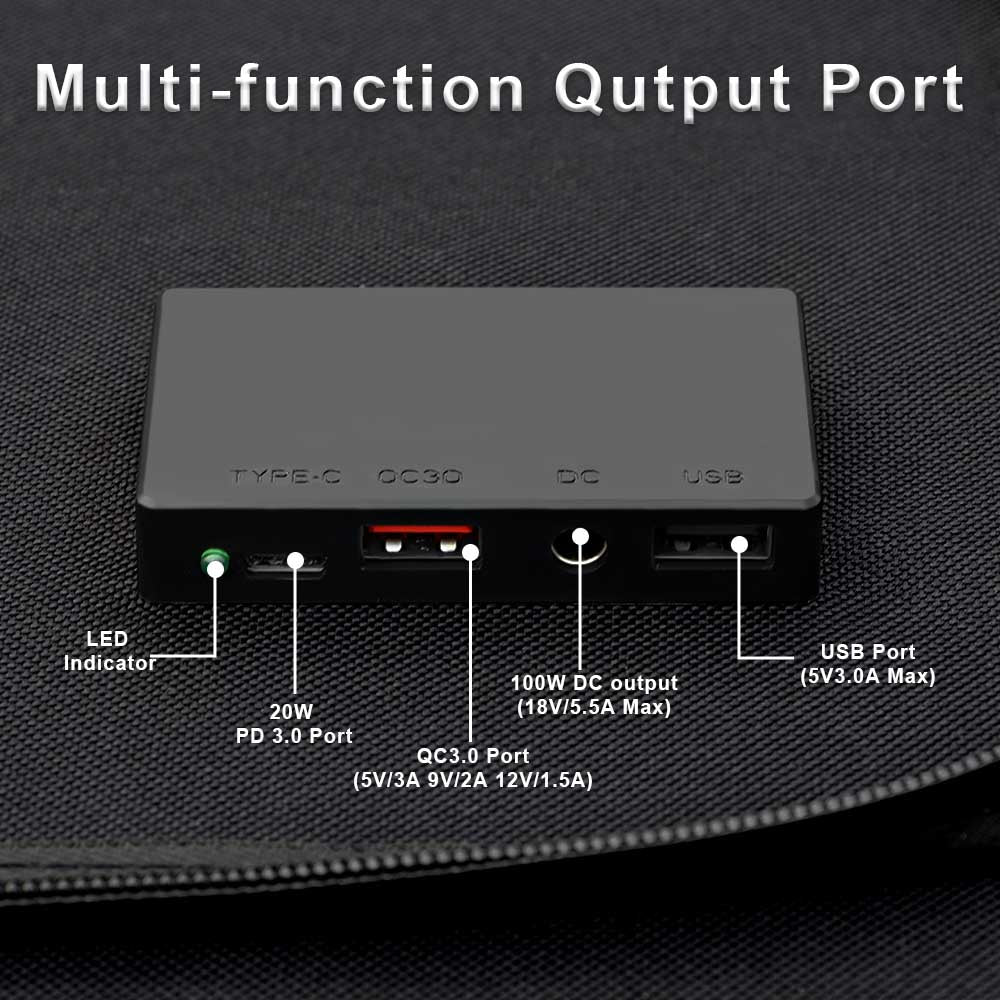 Chargeur de panneau solaire pliable Watt pour centrale électrique