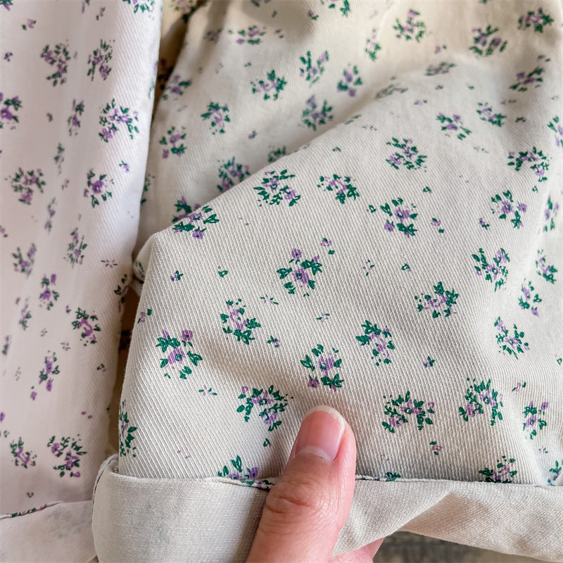 Pantalons en coton lavés d'automne