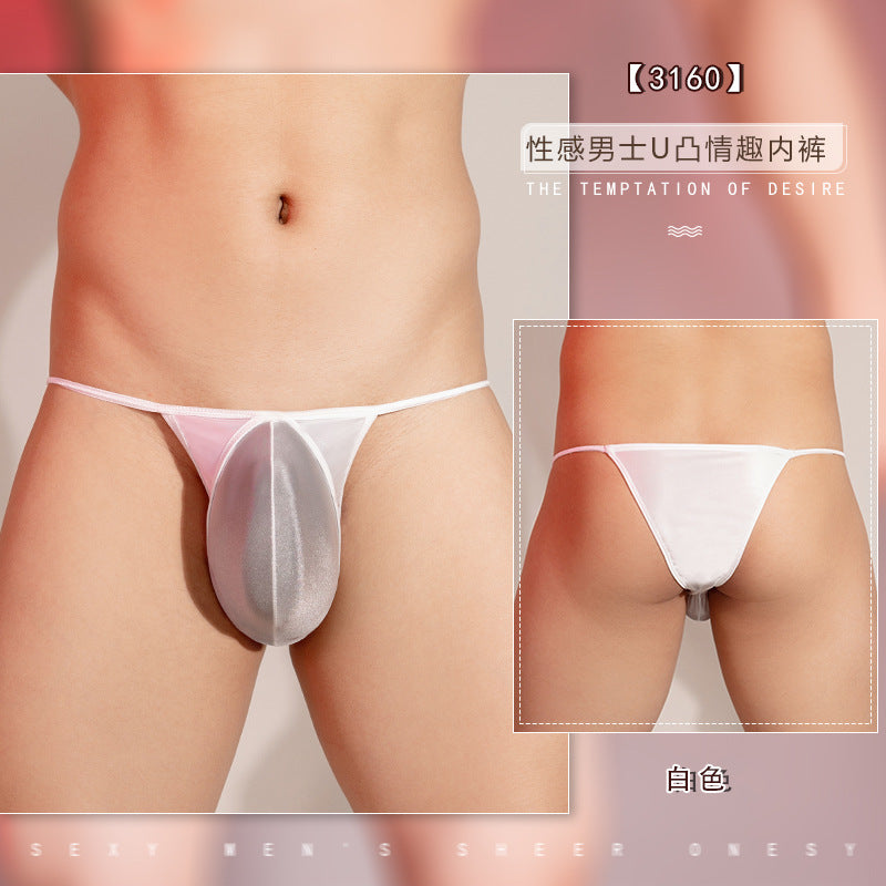 Simple ultra-mince homme trois points See-through Low Waist Panties