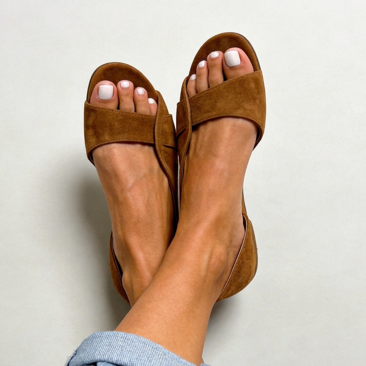 Femmes Casual Solid-color Sandales à orteil ouvert