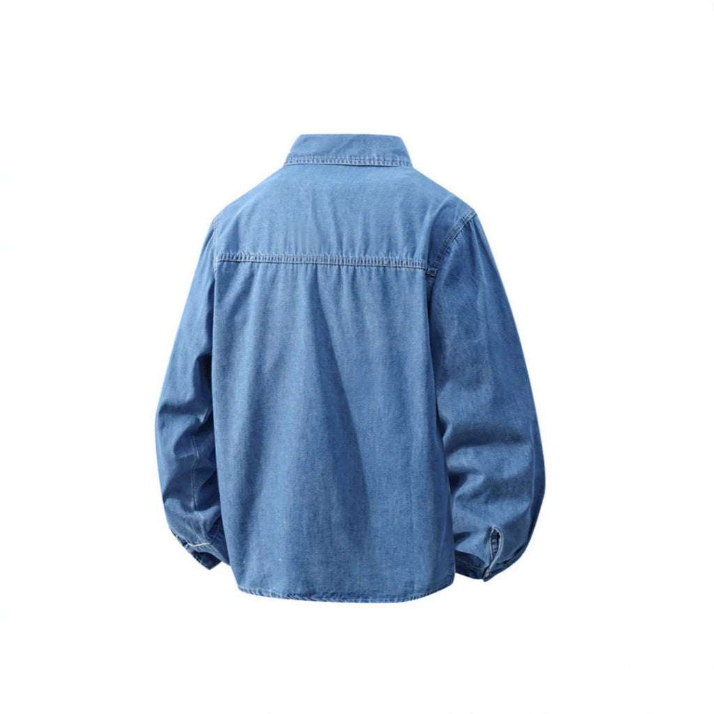 Veste Homme Vintage Denim à manches longues style américain