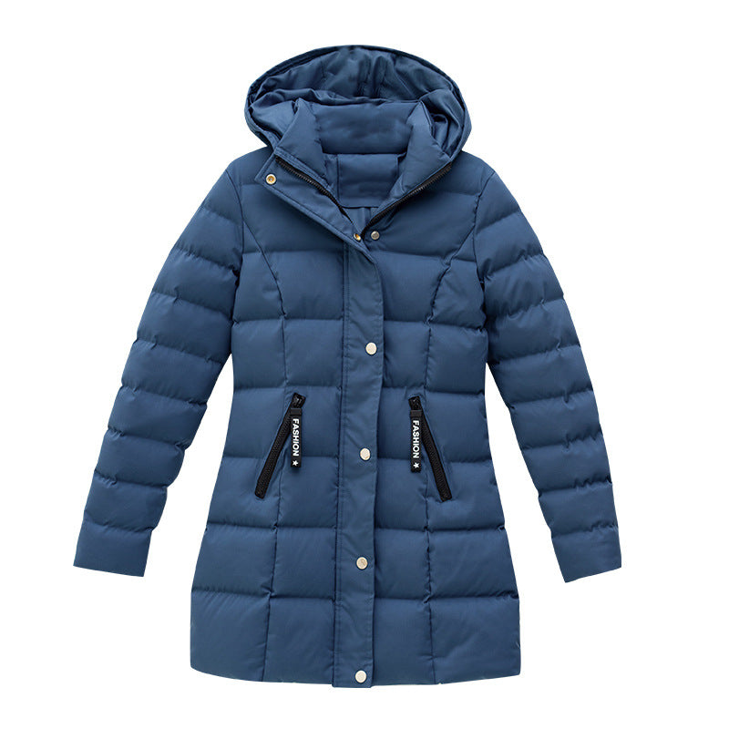 Manteau à capuche mi-longueur pour femmes