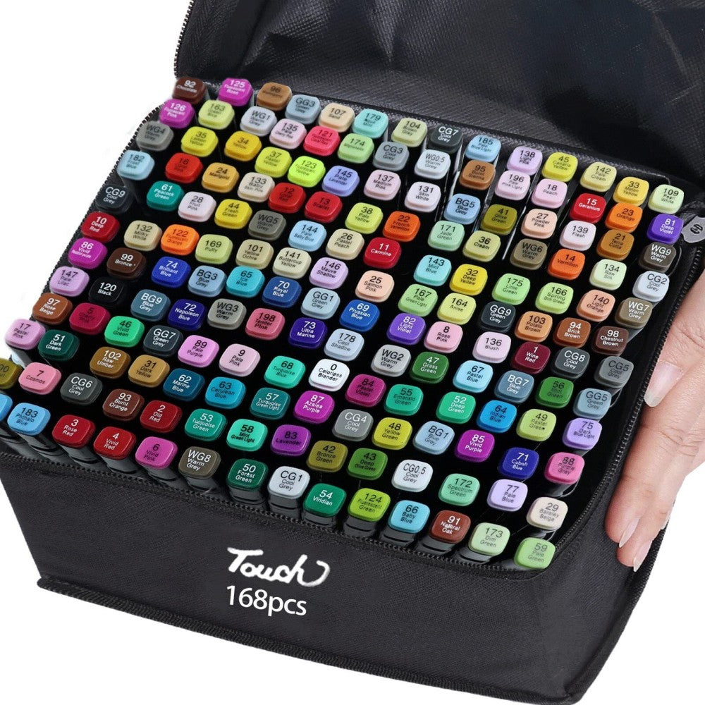 168 Colors Dual Tip Art Markers Color Pens Drawing Watercolor Kids & Gift