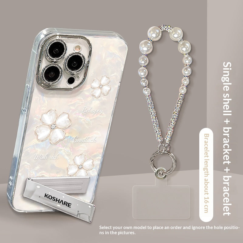 Housse de protection pour téléphone irisé de luxe à quatre bras