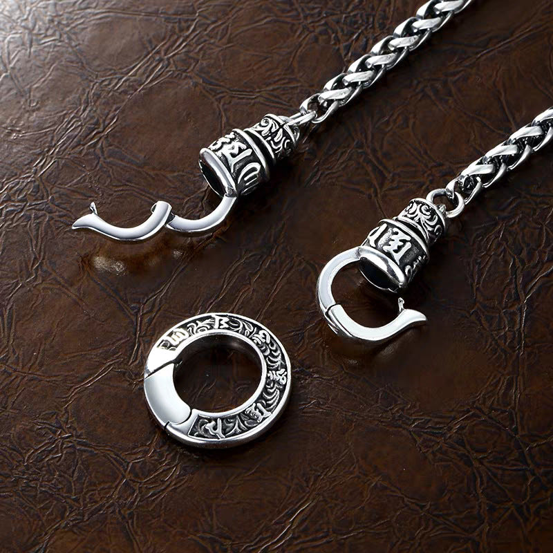 Hommes Personnalisé Collier Mantra à six caractères