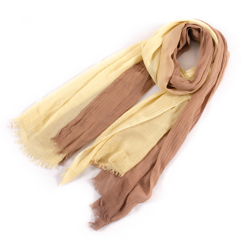 Grande écharpe douce chaud en coton Tassel