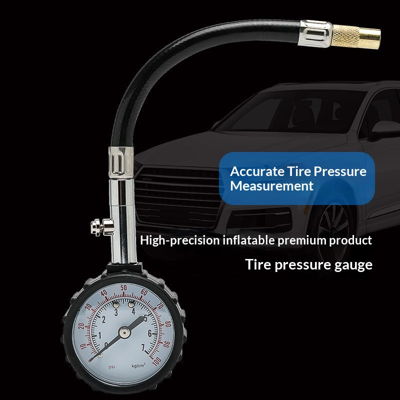 Moniteur de pression de pneu mécanique multifonctionnel à long tuyau flexible haute précision F