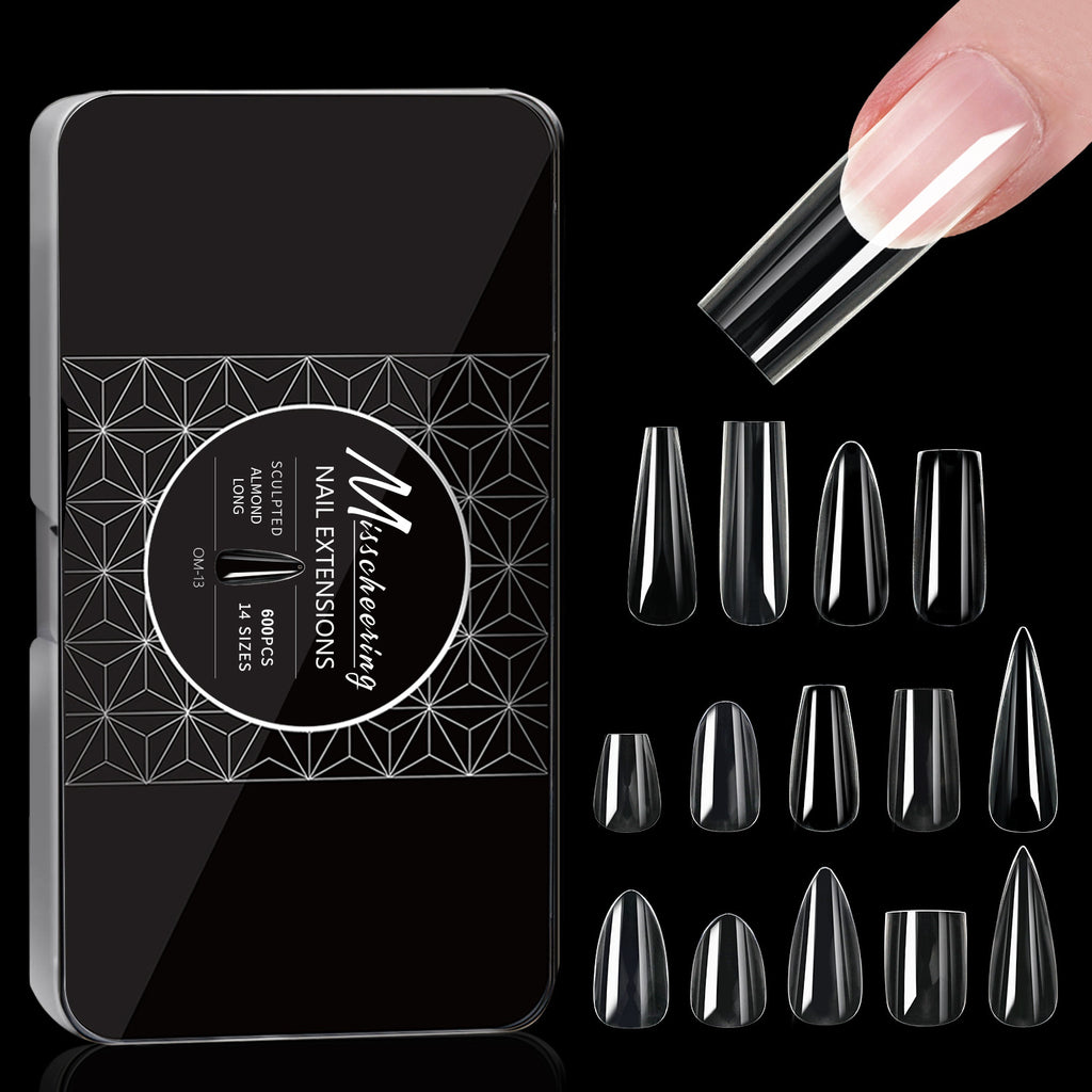 Conseils transparents d'ongle de ongles Formes d'ongle pour la manucure sans couture Faux ongles en boîte