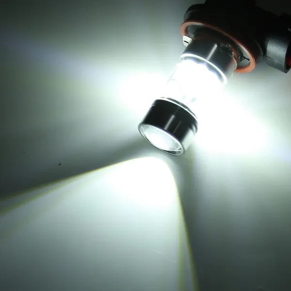 2PCS 1000lm 100W LED Fog DRL Bulb IP65 Water Resistant 360 Degree Beam Angle 6000K W