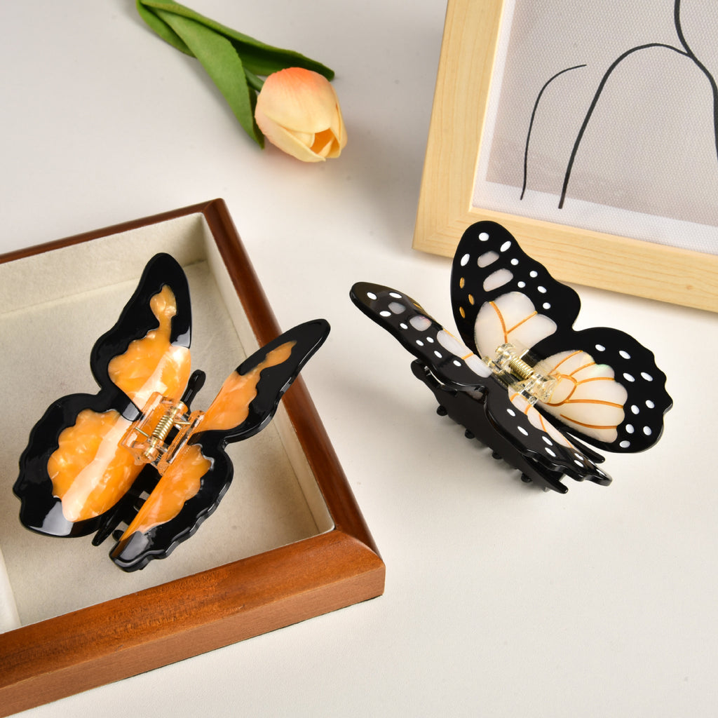 Acétate Butterfly Grip Large Sweet Hair Clip Back Spoon Updo Shark Claw