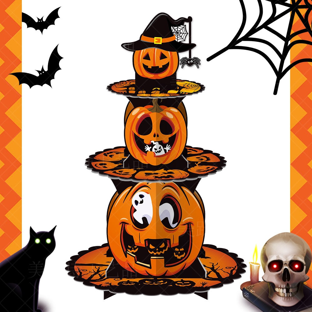 Multi-layer pumpkin cupcake stand-1