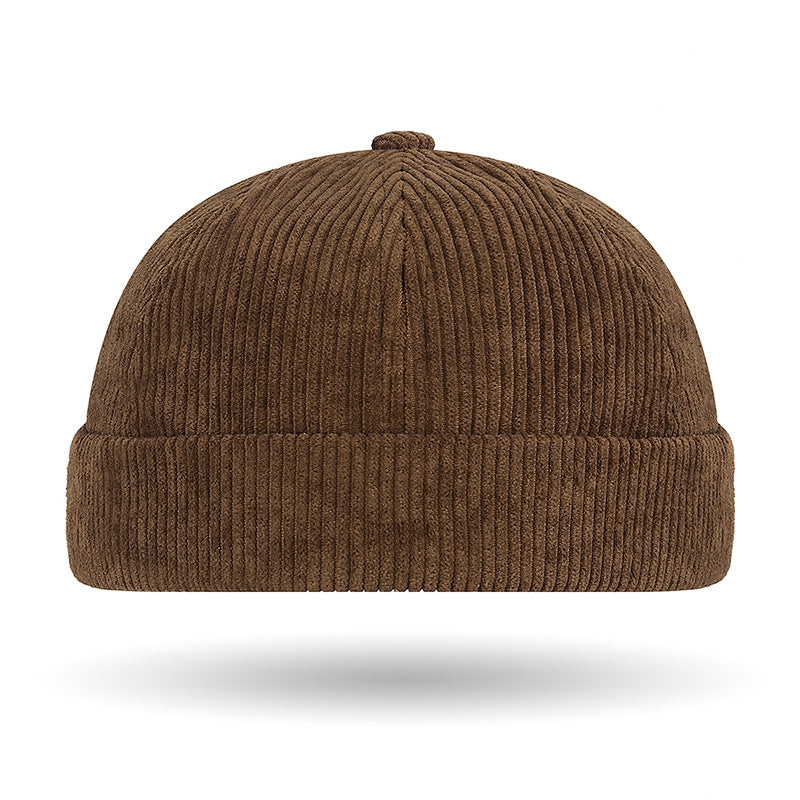 Chapeau de seau Corduroy Corduroy de couleur solide d'automne et d'hiver