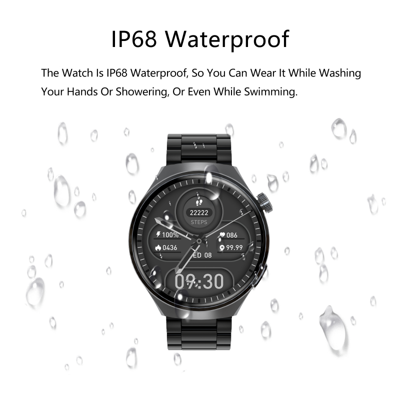 SENBONO V19 Hommes d'affaires Smart Watch Réponse Appel de fréquence cardiaque Water Proof Sports Fitness Sma