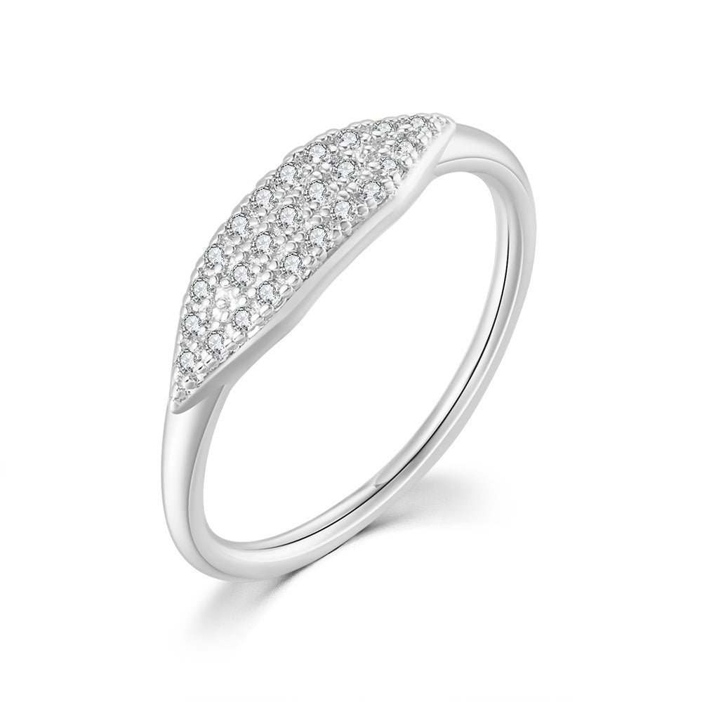 Fashion pour femmes Bague mince simple plaqué or
