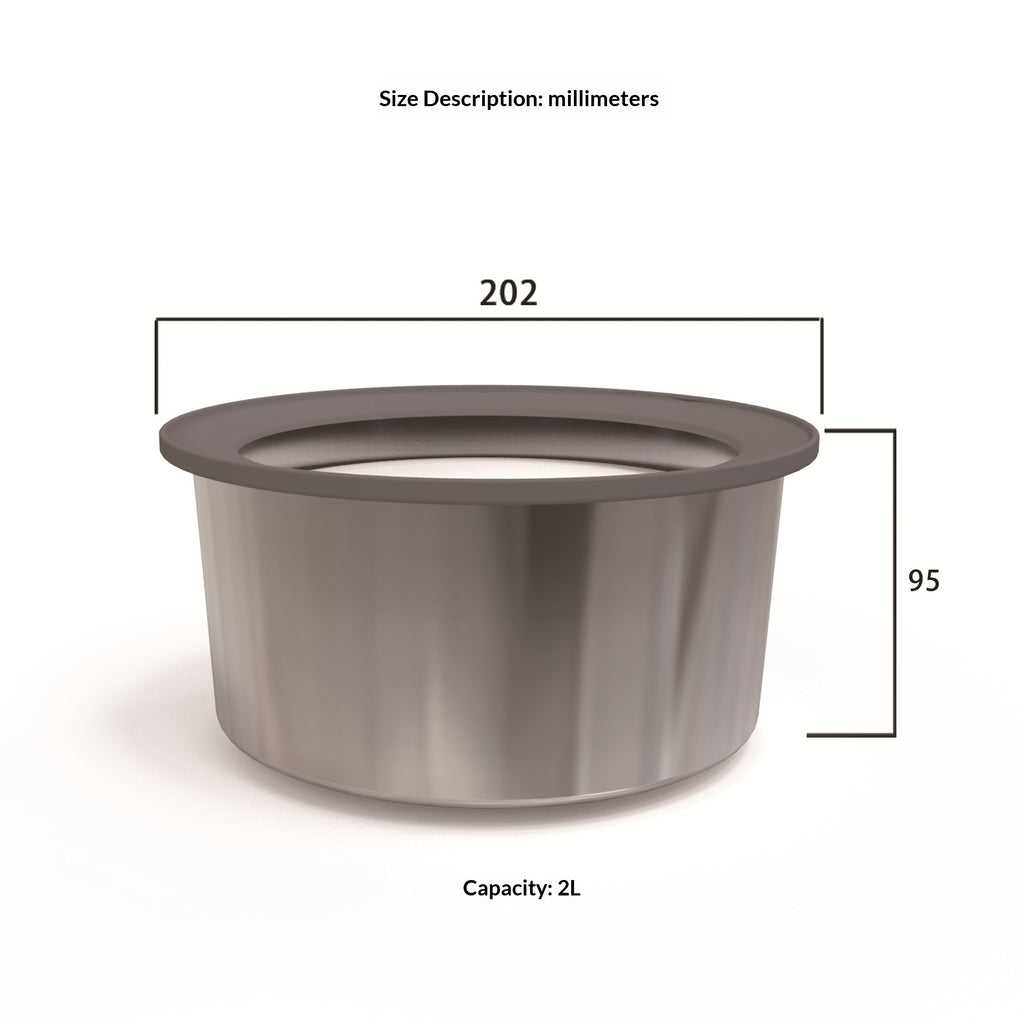 Bateau d'eau en acier inoxydable 2L sans mess