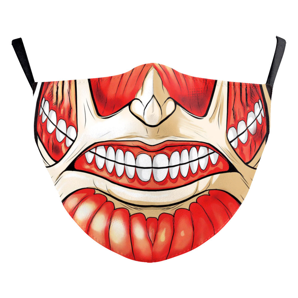 Impression numérique Masque double couche pour visage drôle d'Halloween