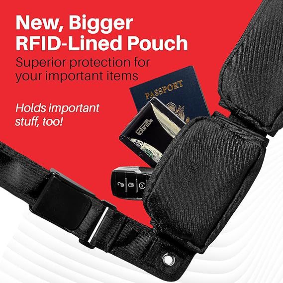 Passeport Crossbody Bag 3 poches Tactical Sling Numéro de téléphone mobile