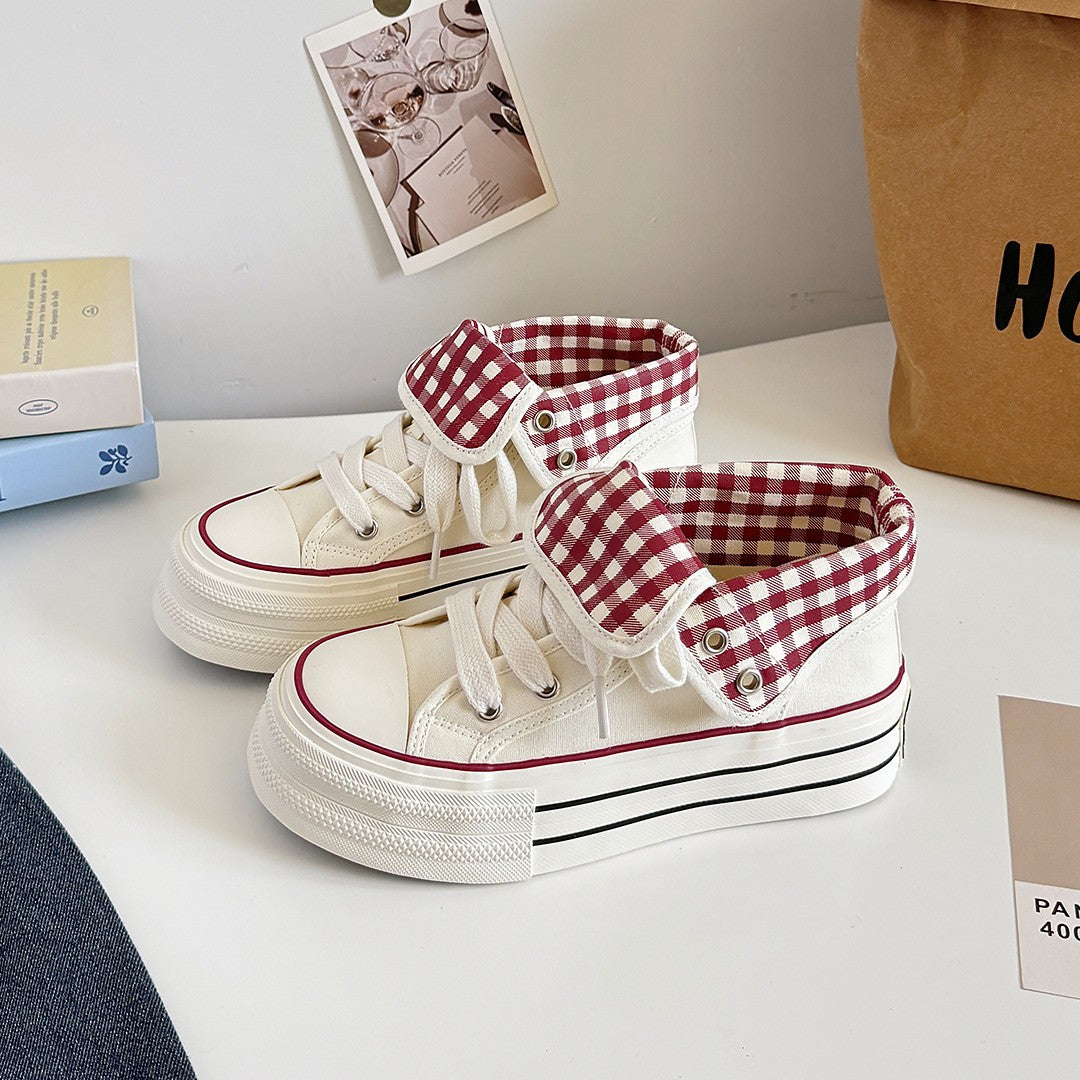 Chaussures en toile pour femmes de style coréen