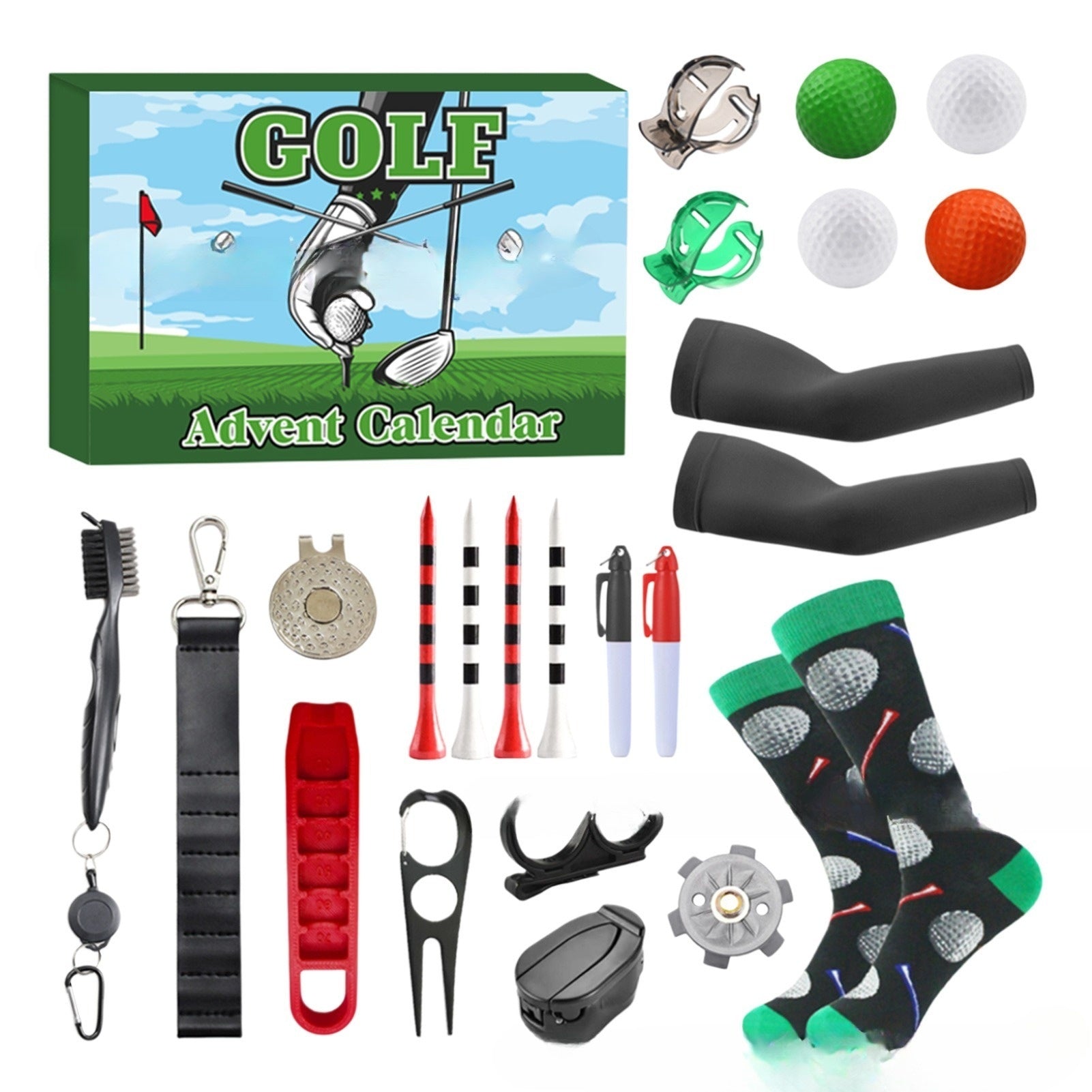 Convient aux amateurs de golf Blind Box Calendrier