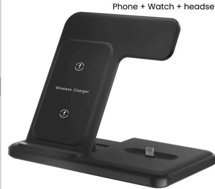 Chargeur sans fil 3-en-un de la base de charge rapide du rail vertical