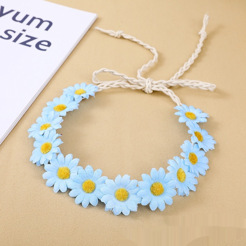 11 Simulation petite fleur de soleil Bohême vacances bord de mer Braid bande de cheveux pour les femmes