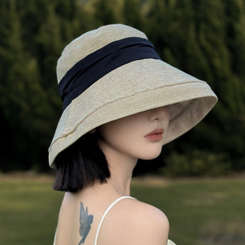 Chapeau de seau à gros bord de style japonais pour femmes Saison estivale