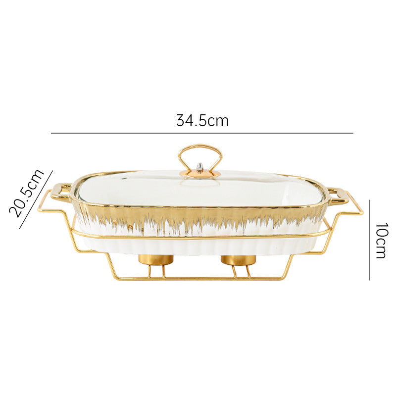Casserole carrée double-oreille créative de ménage avec limace