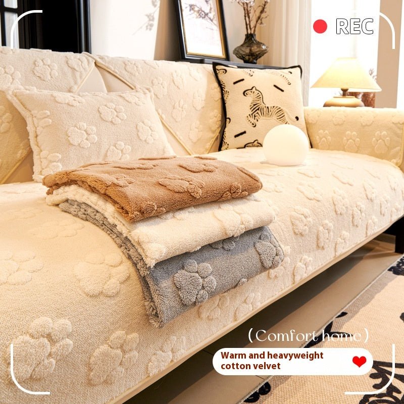 Sofa Coussin simple antidérapant de style crème polaire épais