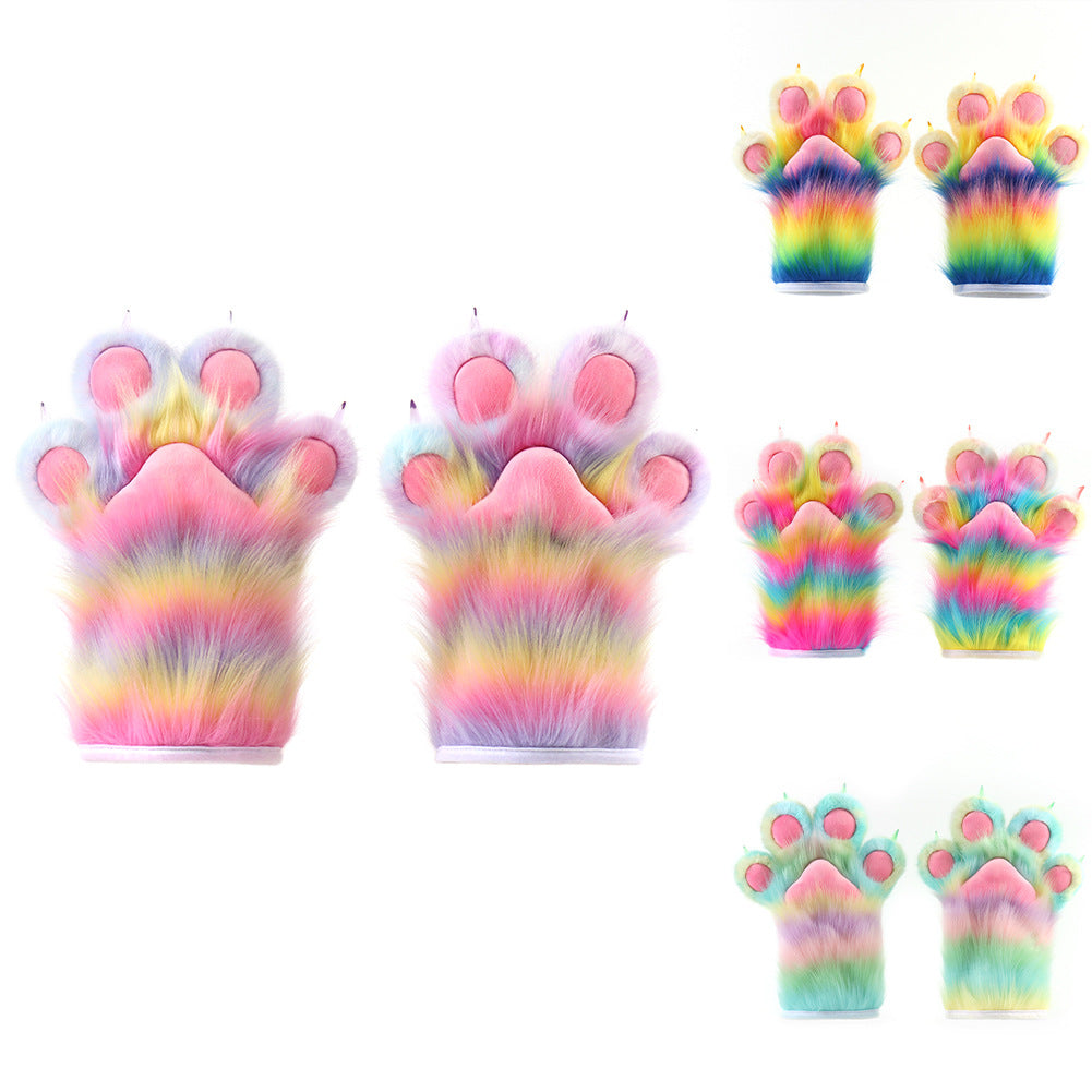 Gants de griffe à ongles en peluche accessoire