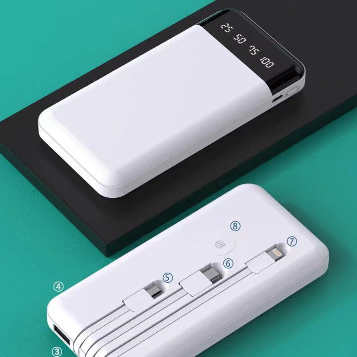 Power Bank One Faites glisser trois avec le câble charge rapide