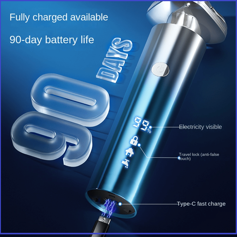 Rasoir électrique homme triple tête rasoir Voyage portable lavable