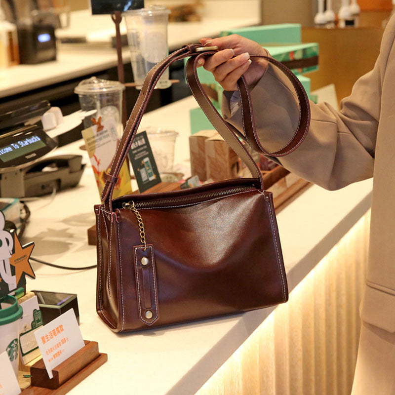 Sac à bandoulière en cuir sophisticé style casual