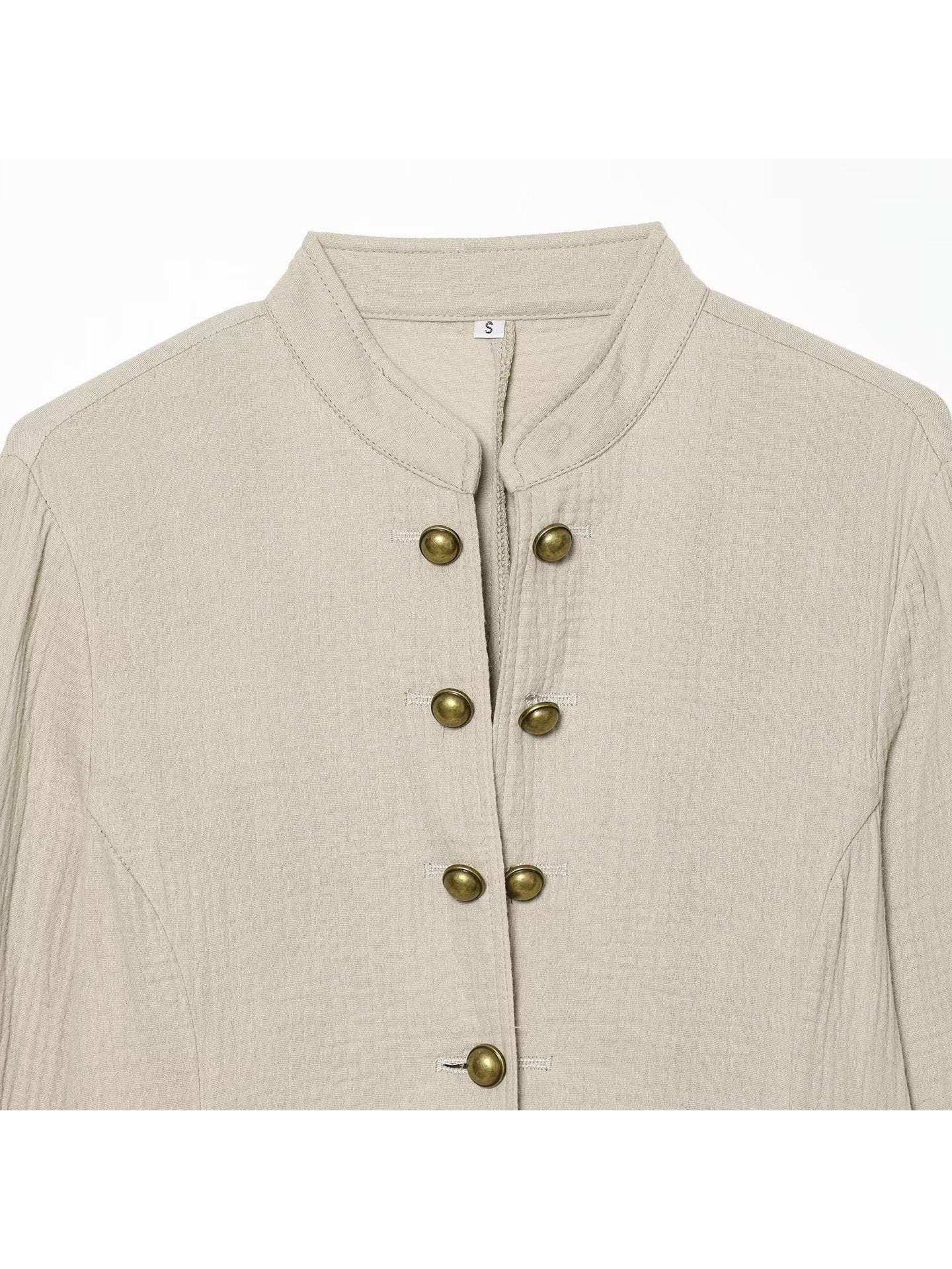 Femmes Buttoned Rustic-style European And American Outerwear