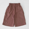 Pantalon casual en coton de coton à large jambe élastique