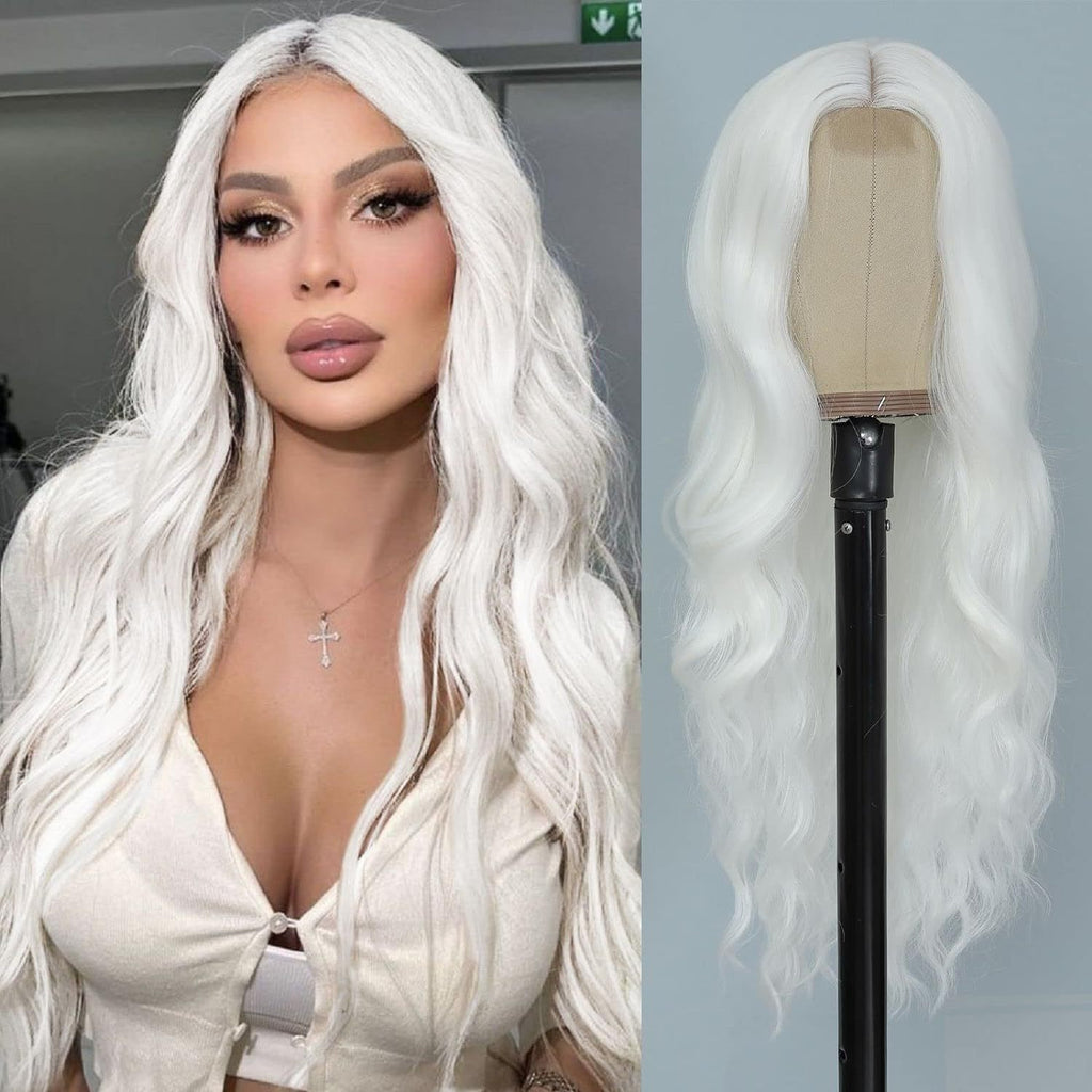 Femmes Long Curly Perruque avec une cape de dentelle