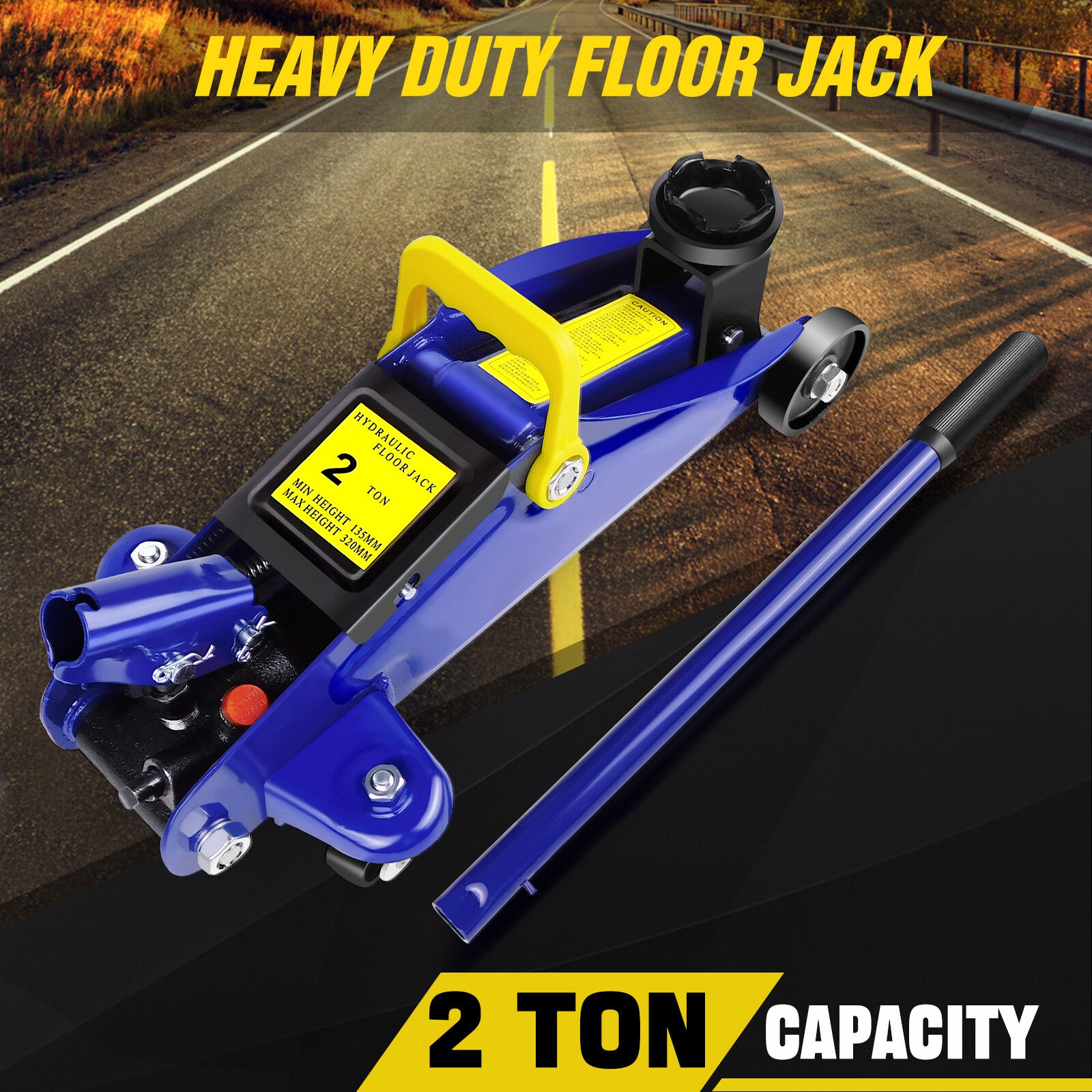 Chariot Jack 2 Tonnes Low Profile Hydraulic Floor Lifting Car Van Garage Nouveau