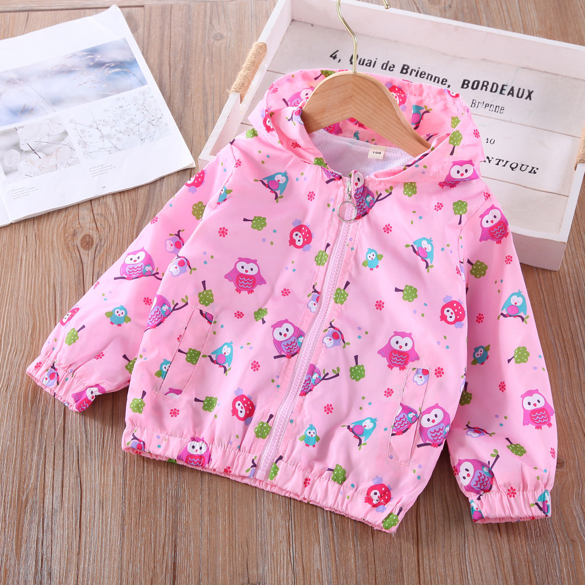 Veste de dessin animé imprimée pour filles