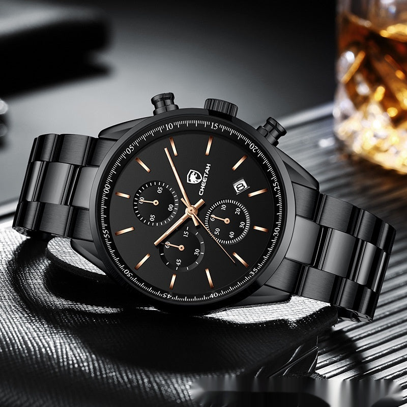 Montre Quartz multifonctionnelle pour hommes Business Leisure