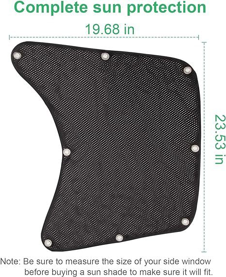 Shade solaire anti-éblouissement noir et camion UV