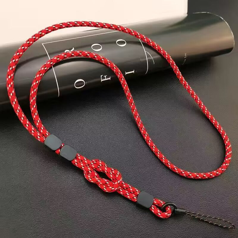 Long Minimalist Double-usage amovible téléphone réglable Lanyard