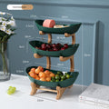 Plaque de snack et plaque de fruits-trois couches-avocat vert-1 pièce