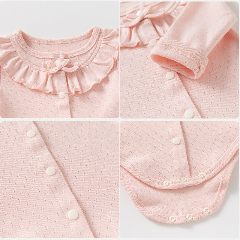 Bébé Romper Sweet Jacquard Pure Cotton Crawling costume de style princesse