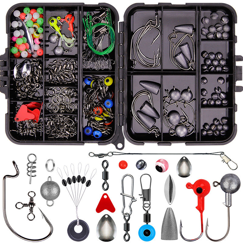 Weihe 257 pièces Lure Fishhook Accessoires Suit Texas Fishing Sea Fishing Rock Fishing Set