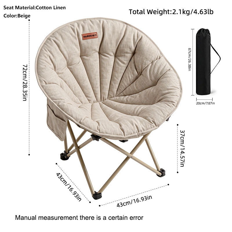 Chaise pliante en forme de soucoupe Shell pliable