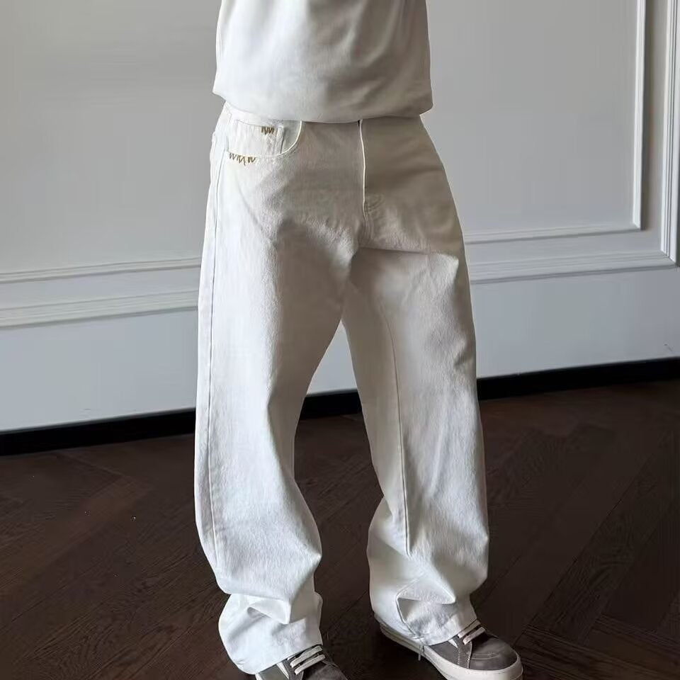 Pantalons à pattes droites à taille élevée