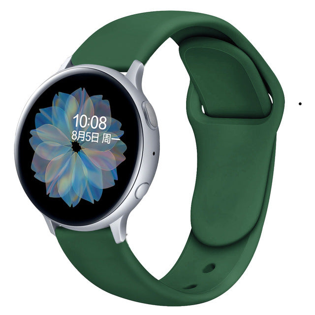 Convient pour Galaxy Active 2 boucle vers l'envers bracelet en silicone 20 22mm Sports intérieur boucle Str
