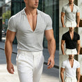 T-shirt casual homme col V manches courtes