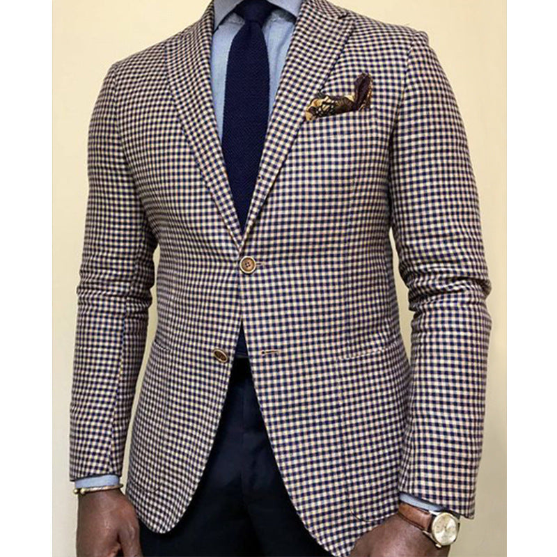 Blazer occasionnel léger à impression plaquée